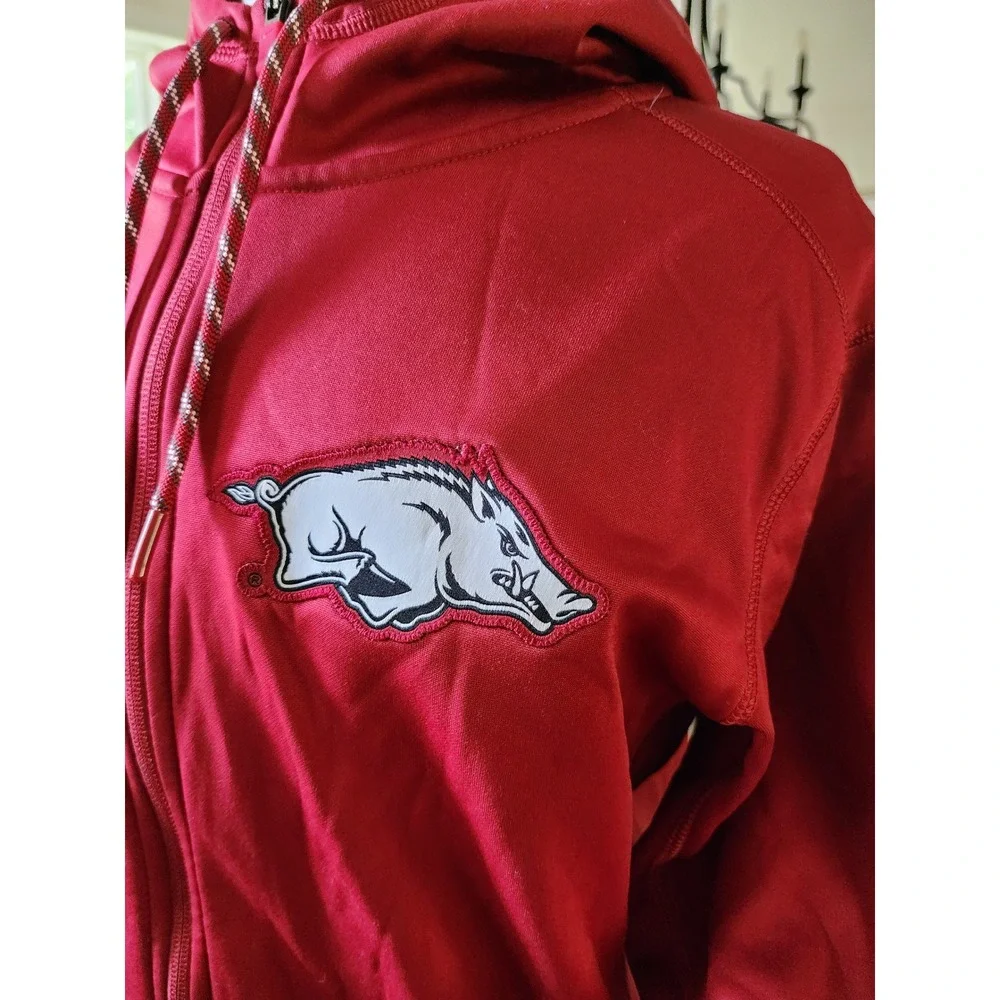 Nike Arkansas Razorbacks Therma-FIT Full Zip Hoodie Mens Small‎ Red